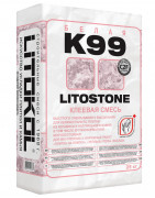 Litostone K99, клей для плитки и камня, белый 25 кг