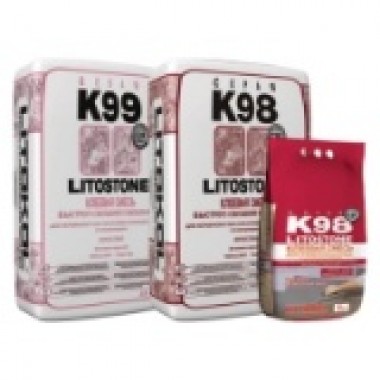 Litostone K99, клей для плитки и камня, белый 25 кг