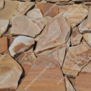 Песчаник галтованный желто-коричневый с рисунком, толщина 4 см